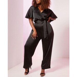 Kendall + Kylie Faux-Wrap Tie-Waist Jumpsuit